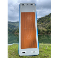 Tapis de yoga aquatique gonflable - Tapis d'exercice flottant portable Tapis de yoga aquatique pour piscine, lac, plage Entraînement physique et d'équilibre