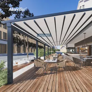 New Design Aluminum Roof System Bioclimatique Outdoor Cover Garden Retractable Awnings For Patio