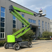 Plateforme élévatrice compacte à émissions zéro avec nacelle articulée télescopique pour les travaux urbains en intérieur