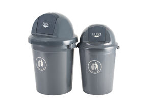 Bidone della Spazzatura in Plastica da 60 Litri con Coperchio Oscillante, Colorato, per Interni ed Esterni - Product Image 5