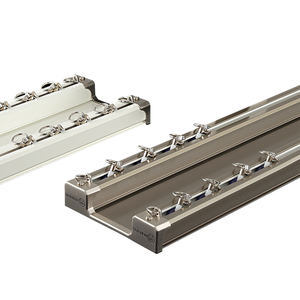 Rail de rideau <span class=keywords><strong>double</strong></span> en alliage d'aluminium écologique, système de rail coulissant silencieux à montage au <span class=keywords><strong>plafond</strong></span> personnalisé pour la décoration intérieure - Product Image 6