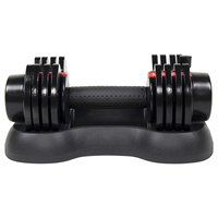 Ensemble d'haltères réglables recouverts de caoutchouc de 25 lb avec plateau pour l'entraînement musculaire, antidérapant et durable, unisexe