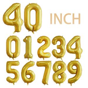 Happy Birthday <b>Balloon</b> Aluminium Set Custom 16 32 40 Inch 0-9 Number Shape Party <b>Decorations</b> Foil <b>Balloons</b> Globo - Product Image 2