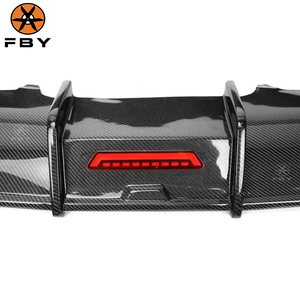 Difusor Trasero de Fibra de Carbono Estilo KB con Luces LED para <span class=keywords><strong>Audi</strong></span> S6 C7 C7.5 <span class=keywords><strong>A6</strong></span> Sport Kit de Carrocería con Labio Divisor Trasero 2012-2018 - Product Image 4