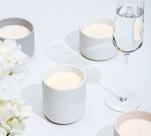 Nordic Style Home Decor Luxury Custom Printed Colorful <b>Empty</b> Ceramic Glass Candle <b>Jar</b> for Wedding - Product Image 6