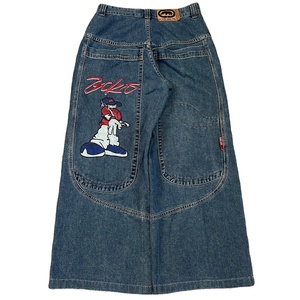 <span class=keywords><strong>Jeans</strong></span> Vintage Streetwear con Logo Ricamato Personalizzato, Pantaloni Larghi a Gamba Dritta con Tasche Giganti, <span class=keywords><strong>Jeans</strong></span> Baggy da Uomo in Denim - Product Image 1