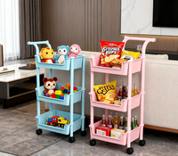Étagère d'angle triple en plastique moderne, autoportante, multi-niveaux, coulissante, écologique et durable pour salle de bain et cuisine