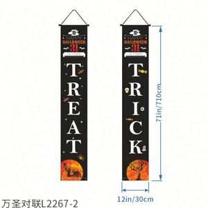 Custom Hanging <b>Banners</b> with ABS Poles Portable for Halloween Valentine's Day Thanksgiving & Various Festivals - Product Image 6