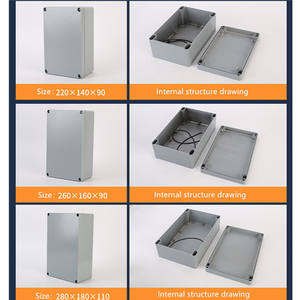 أغطية من الألومنيوم مقاومة للماء تغطية خارجية صب السبائك وصلة كهربائية صندوق خارجي منفاخ - Product Image 4