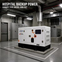 Groupe électrogène diesel super silencieux 200 kVA, alimentation de secours pour hôpital, triphasé 400 V, insonorisé, ATS, commande automatique