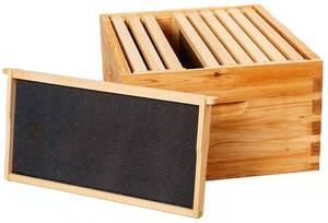 Promotion : Ruche Langstroth à 2 niveaux non assemblée, complète avec 20 cadres, boîte moyenne et super boîte - Revêtement en cire, état neuf - Product Image 3
