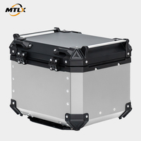 Vente en gros usine : Top case moto 45L en alliage d'aluminium avec autocollants décoratifs, boîte de rangement pour voyage et personnalisation