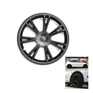 Bánh xe hubcap lốp phụ kiện 4 gói bánh xe bao gồm hubcaps bảo vệ bánh xe trung tâm bao gồm 2023 2024 19 inch cho Tesla mô hình y