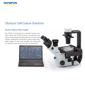 Olympus CKX53 Biological <strong>Inverted</strong> <strong>Microscope</strong> 4K Camera Touch Screen Display LED Illumination IP67 Rating Manual Focus 1 Year - Product Image 3