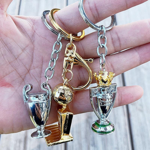 Porte-clés en métal personnalisé, design trophée de football, porte-clés 3D, design logo métal, fournisseur de porte-clés pendentif voiture personnalisé, sport - Product Image 1