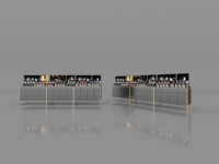 Vitrine de présentation de cosmétiques en verre transparent de style moderne avec système d'éclairage LED pour les magasins de marques de cosmétiques et les comptoirs de vente au détail