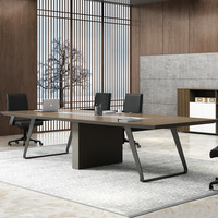 Meubles commerciaux modernes, table de réunion en forme de I, bureaux de bureau élégants, table de conférence de bureau pour 8 à 12 personnes