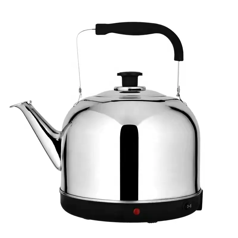 Electric stainless steel household portable hot water kettle with anti-dry-burning automatic power off