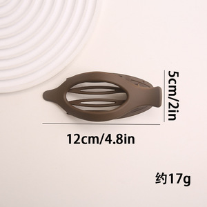 Venta al por mayor de pinzas de pelo francés de color sólido esmerilado Durable antideslizante de plástico pico de pato y pinza de tiburón para las mujeres - Product Image 3