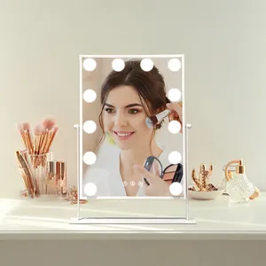 Hollywood phong cách cảm ứng Bóng đèn bảng tùy chỉnh trang điểm vanities Gương LED Vanity Hollywood gương với đèn LED