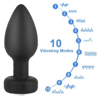 Vibromasseur anal 10 vitesses, plug anal, masseur de prostate, télécommande par application, acier inoxydable, rechargeable par USB, 100% étanche