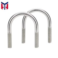 Kit de boulons en U en acier inoxydable 304 avec écrous et rondelles, colliers de serrage en U, attaches de selle pour tuyaux M6 M8 M10 M12
