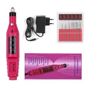 Manual Portable Electric Nail Polisher Grinder Silver Head Dead Skin Removal <b>Polishing</b> Manicure Pedicure File Tool Salon - Product Image 6