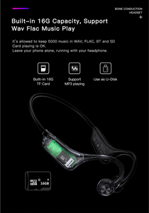 Auriculares de conducción ósea Auriculares de oreja abierta de diente azul Auriculares inalámbricos a prueba de agua con micrófono Deporte Batería de larga duración - Product Image 4