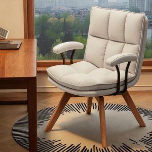 Escritorio y silla giratorios de madera maciza hechos a mano, cómodos para sentarse por largos períodos, silla de computadora estilo madera, sillón para dormitorio - Product Image 3