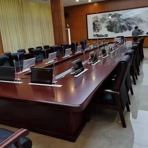 Tavolo da Conferenza Tradizionale in Legno per 20 Persone, Grande Tavolo per Riunioni per Sale del Consiglio, Hotel e Agenzie Governative - Product Image 2