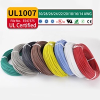 Fil électrique en cuivre étamé AWM 30AWG 300V 80°C, norme américaine UL1007, câble de raccordement VW-1 en PVC pour PCB, drone RC, batterie