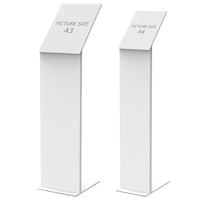 Boze Modern pour support de signalétique réglable en aluminium A4, support de cadre d'affiche portable sur pied, auto-adhésif facile à poser