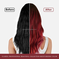 OEM Vente en gros Couleur de cheveux rose rouge Teinture semi-permanente Teinture pour cheveux Vegan Couleur de teinture pour cheveux semi-permanente