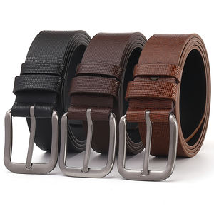 Atacado De Luxo Boa Venda Moda Negócios Preço Barato Pu Cinto De Couro Com Fivela De Pino De Ferro - Product Image 1