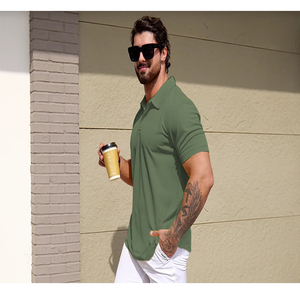 Maglietta sportiva da Golf Tennis con Logo personalizzato a manica corta ad asciugatura rapida di alta qualità - Product Image 3