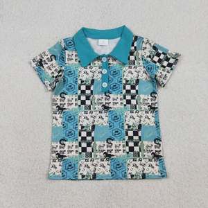 Camisas Polo a Cuadros Estilo Azteca con Botones para Bebés Niños, Conjunto con Pantalones a Juego - Product Image 3