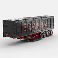 NUEVO MOC RC R 620 Camión Contenedor Urbano con Remolque, Modelo de Plástico ABS, Juguete Creativo DIY, Rompecabezas de Ensamblaje, Regalo de Cumpleaños para Niños