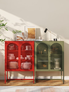 Hochwertiges Modernes Metall-<span class=keywords><strong>Sideboard</strong></span> Multifunktionaler Alkohol-Aufbewahrungsschrank für Hausbar, Küche und Wohnzimmer - Product Image 3