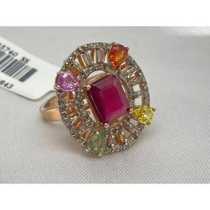 Nouvelle bague de luxe MALTI SHAPHIRE, RUBIS, en argent sterling 925, cadeau, fête, mariage, fiançailles, cérémonies religieuses, événements - Product Image 6