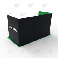 Fond vert personnalisé en forme de U pour la photographie, toile de fond en tissu vert pour la vidéo