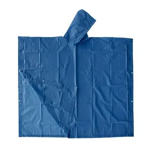 Eco-friendly PEVA material hooded rain poncho for adult rain waterproof