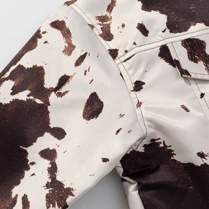 <span class=keywords><strong>Veste</strong></span> à manches longues en rayure de <span class=keywords><strong>lait</strong></span> vintage européenne et américaine, automne, respirante, motif léopard, col à revers, chemise imprimée - Product Image 5