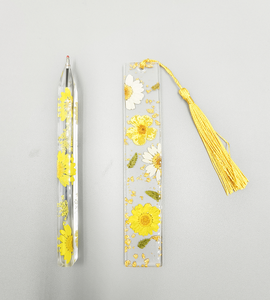 Handmade Dried Flower <strong>Resin</strong> Bookmarks and Pen Personalized Shimmer <strong>Resin</strong> <strong>Gift</strong> for Student Teacher - Product Image 4