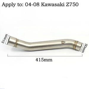 Silencieux d'échappement de <span class=keywords><strong>moto</strong></span> pour KAWASI Z800 2013-2016 Z750 2007-2014, tuyau de liaison intermédiaire d'échappement, Z750 Z800 - Product Image 3