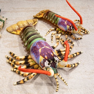 Homard australien réaliste en peluche oreiller doux <span class=keywords><strong>crabe</strong></span> peluche jouet Simulation bleu peluche câlin poupées de homard de mer - Product Image 4