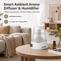 Humidificateur d'air silencieux USB en plastique pour bureau, avec réservoir d'eau inférieur à 0,5 L, faible consommation d'énergie, lumière ambiante pour la maison et le bureau