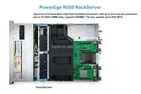 Tout nouveau pour serveur Rack Dell PowerEdge R550 2U avec deux processeurs évolutifs Intel Xeon mémoire DDR4 et SSD dur R650 R760 Stock