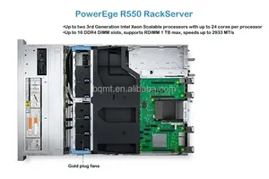 Tout nouveau pour serveur Rack <span class=keywords><strong>Dell</strong></span> <span class=keywords><strong>PowerEdge</strong></span> <span class=keywords><strong>R550</strong></span> 2U avec deux processeurs évolutifs Intel Xeon mémoire DDR4 et SSD dur R650 R760 Stock - Product Image 4