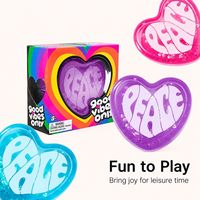 Jouet Squishy Cœur en Silicone Alimentaire à Rebond Lent, Anti-stress Sensoriel, Cadeau de Fête, Vente en Gros