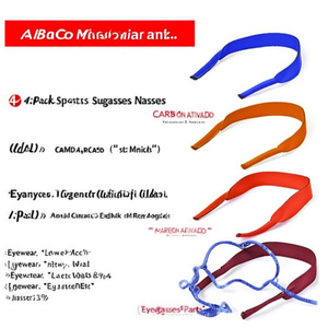 Correa para el Cuello para Gafas de Sol Deportivas AlbaCo, Paquete de 4, Cordón Flexible de Poliéster para Gafas - Product Image 1